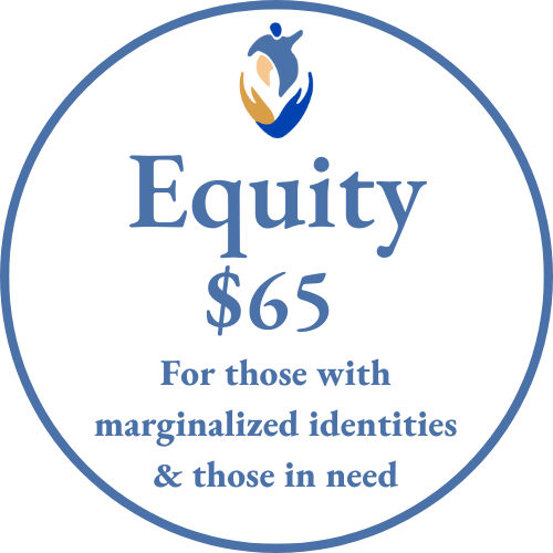 Image Reads: Equity $65; for those with marginalized identities & those in need
