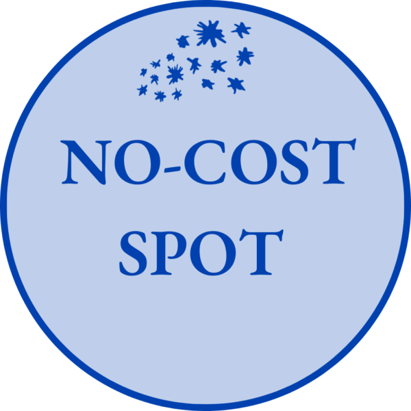 Image reads: No-cost spot